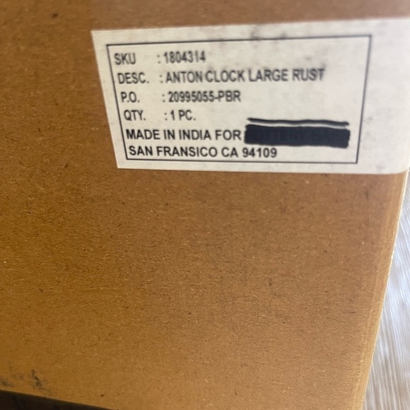 Large Table Clock by Pottery Barn Anton  - NEW - Stylish Home / Office - Picture 5 of 5